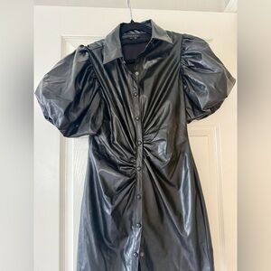 Endless Rose Black Puff Sleeve Dress